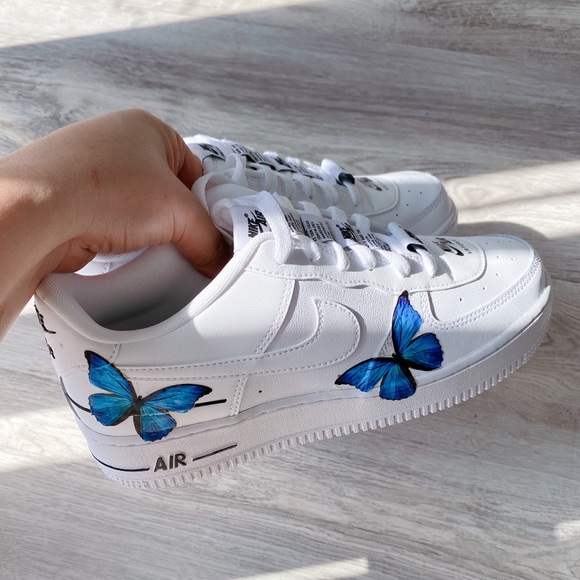 customized air force 1 butterfly